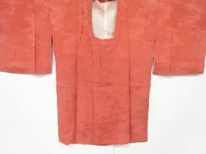 アンティーク　紋錦紗　御所車に花古典柄模様織り出し道行コート